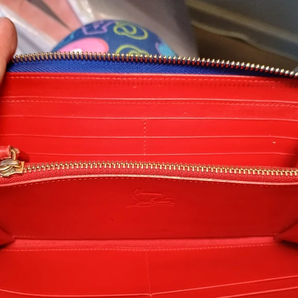 Christian Louboutin Panettone blue spiked long wallet - Picture 11 of 12